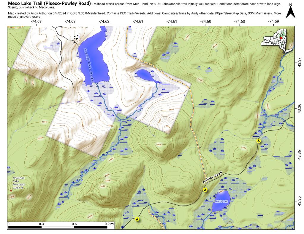 Meco Lake Trail (Piseco-Powley Road)