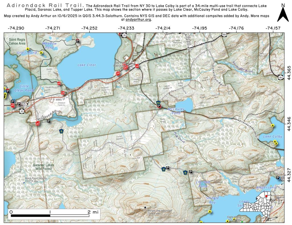Adirondack Rail Trail - NY 30 to Lake Colby