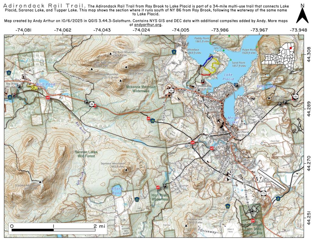 Adirondack Rail Trail - Ray Brook to Lake Placid
