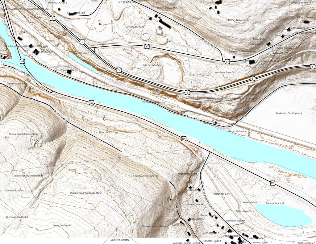Finck Basion 5 ft LIDAR Contours