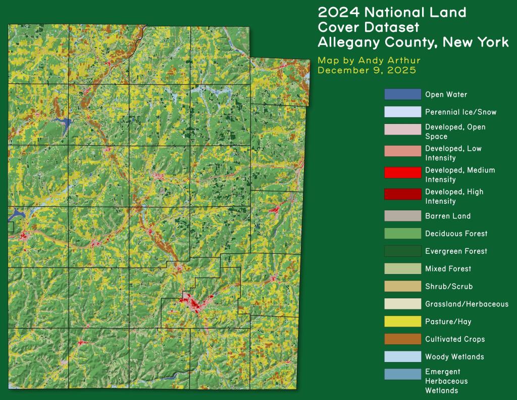 2024 National Land Cover Dataset - Allegany County, NY
