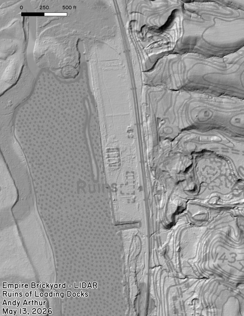 Empire Brickyards - Ruins of Loading Docks Off Gays Head - LIDAR