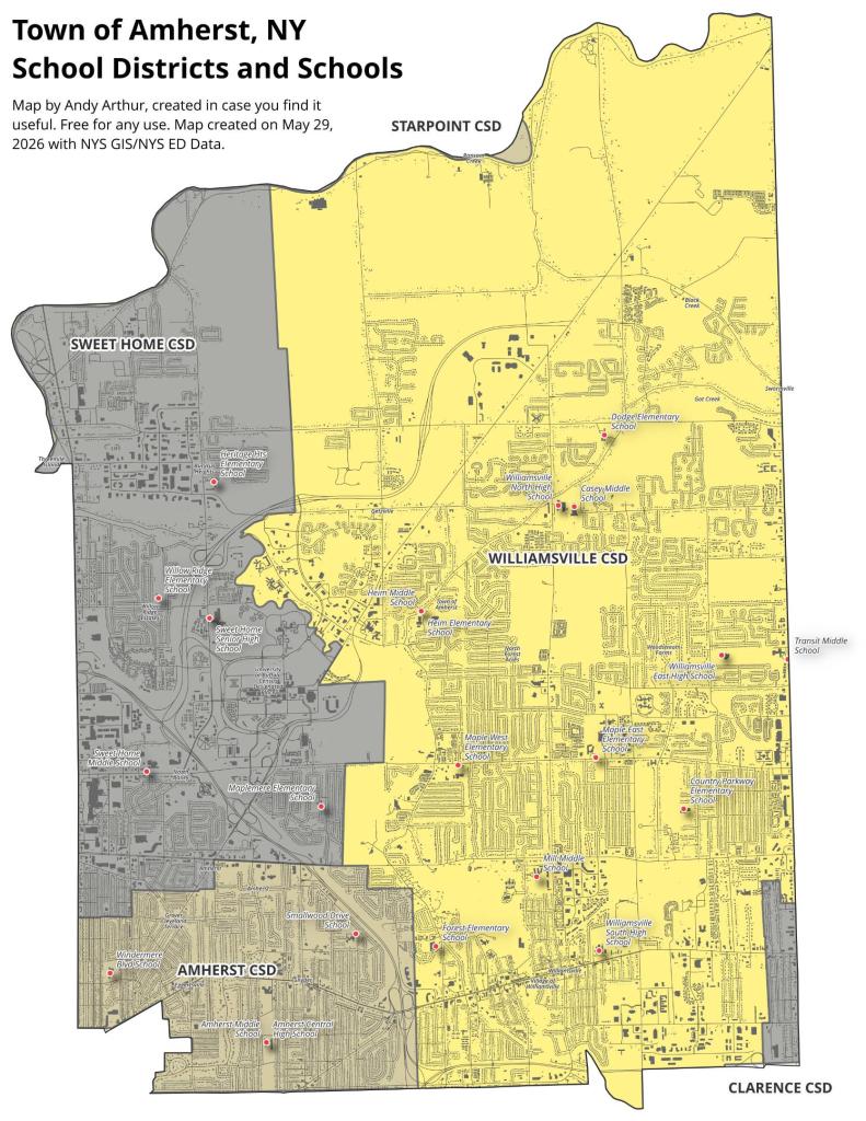 Town of Amherst, NY School Districts and Schools