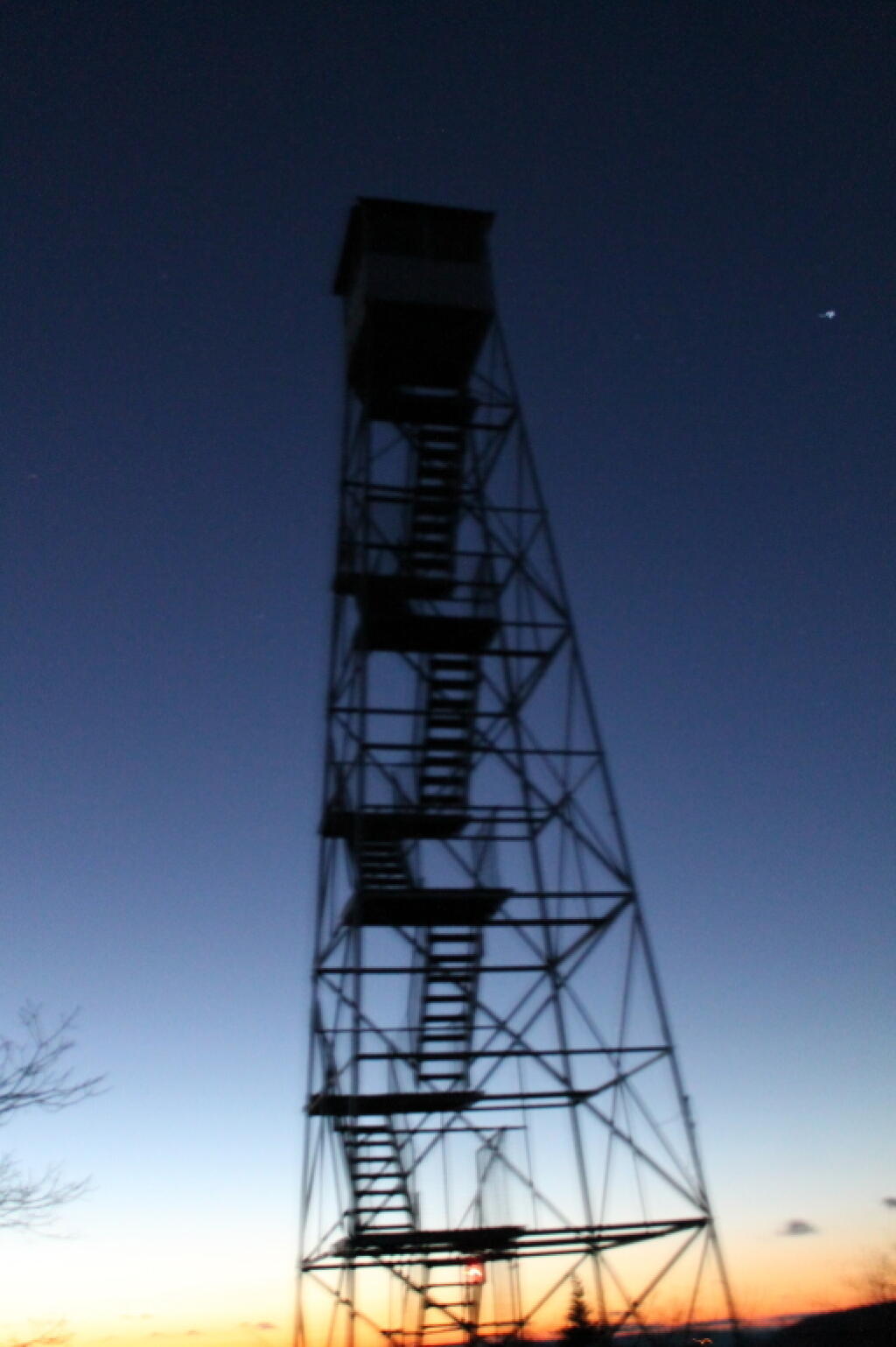 Photo: Firetower After Sunset Photo: Firetower After Sunset