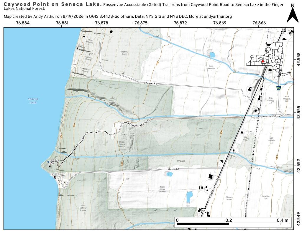 Map: Caywood Point on Seneca Lake