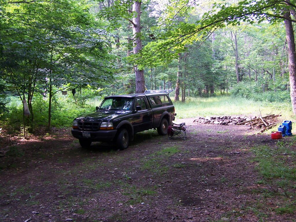 Photo: Camping in Pickup Photo: Camping in Pickup