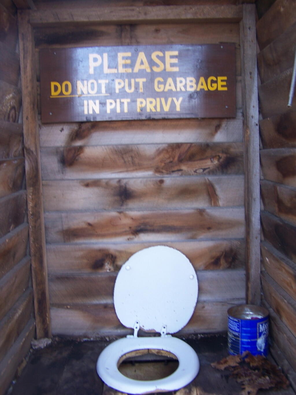 Photo: No Garbage in Privy Photo: No Garbage in Privy