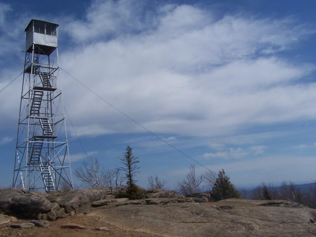 Photo: Fire Tower Secured By Guidewires Photo: Fire Tower Secured By Guidewires