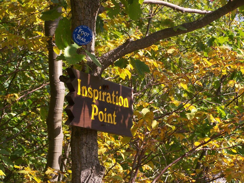 Photo: Inspiration Point Sign Photo: Inspiration Point Sign
