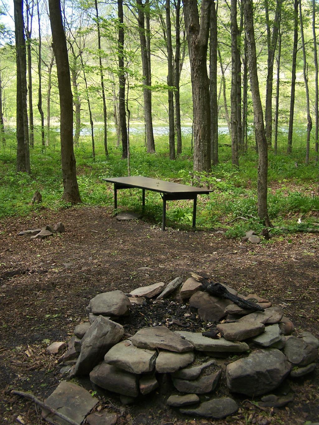 Photo: Primative Campsite and Table Photo: Primative Campsite and Table