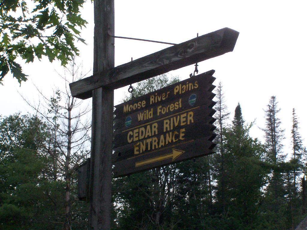 Photo: Cedar River Entrance Sign Photo: Cedar River Entrance Sign