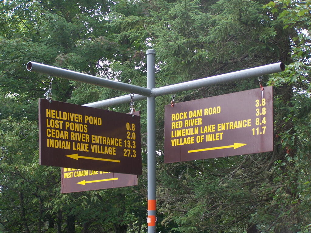 Photo: Direction Sign at The Big T Junction Photo: Direction Sign at The Big T Junction