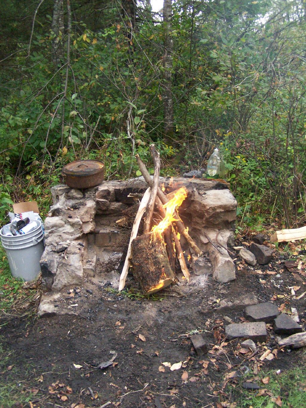Photo: Starting a Cooking Fire Photo: Starting a Cooking Fire