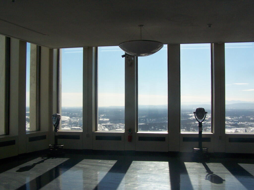 Photo: Inside the Corning Observation Deck Photo: Inside the Corning Observation Deck