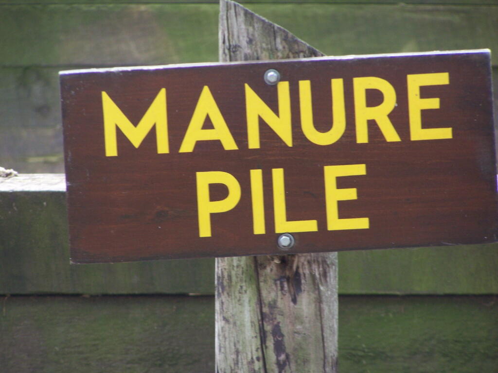 Photo: Manure Pile Sign Photo: Manure Pile Sign