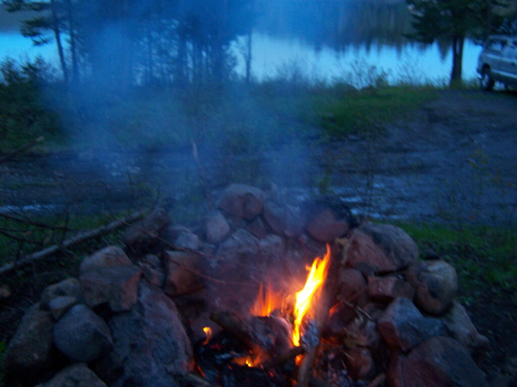 Photo: Starting the Campfire Photo: Starting the Campfire