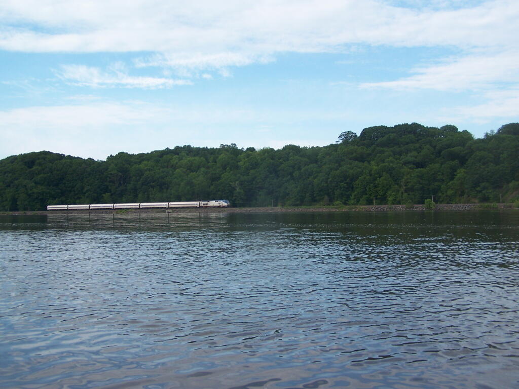 Photo: Watching a Passing Amtrak Train Photo: Watching a Passing Amtrak Train