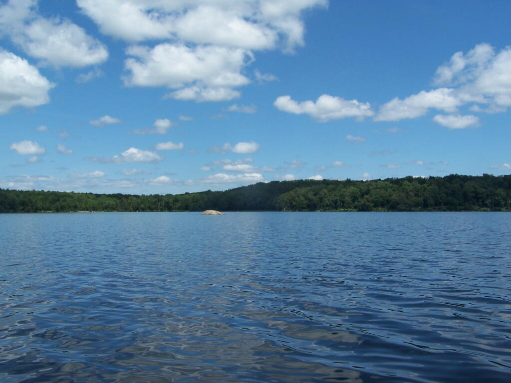Photo: Boulder Sticking Up in Lake Photo: Boulder Sticking Up in Lake