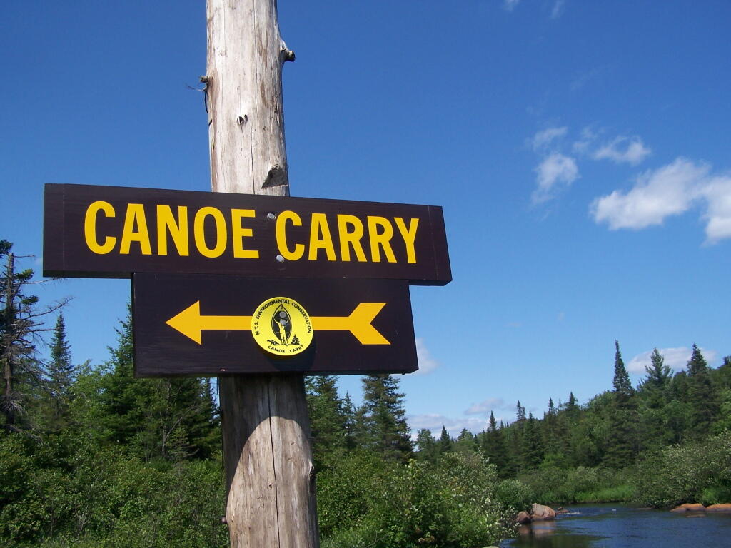 Photo: Canoe Carry Sign on the Mud River Photo: Canoe Carry Sign on the Mud River