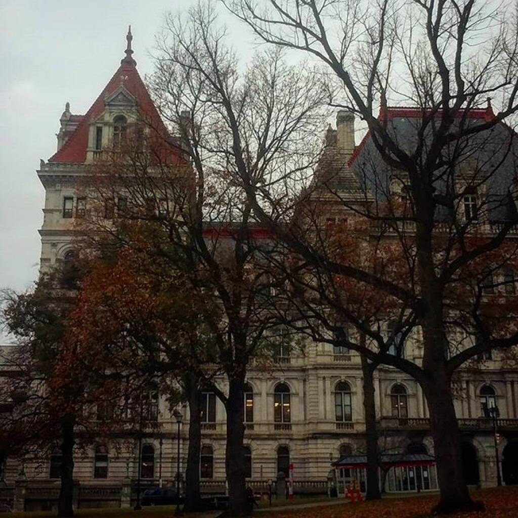 Photo: Gaudy old state office building downtown on a rainy day Photo: Gaudy old state office building downtown on a rainy day
