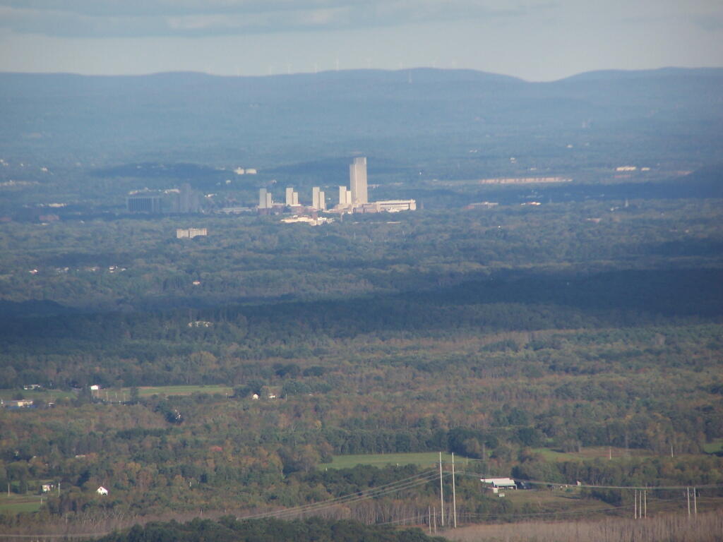 Photo: Albany with Wind Turbines Behind It Photo: Albany with Wind Turbines Behind It