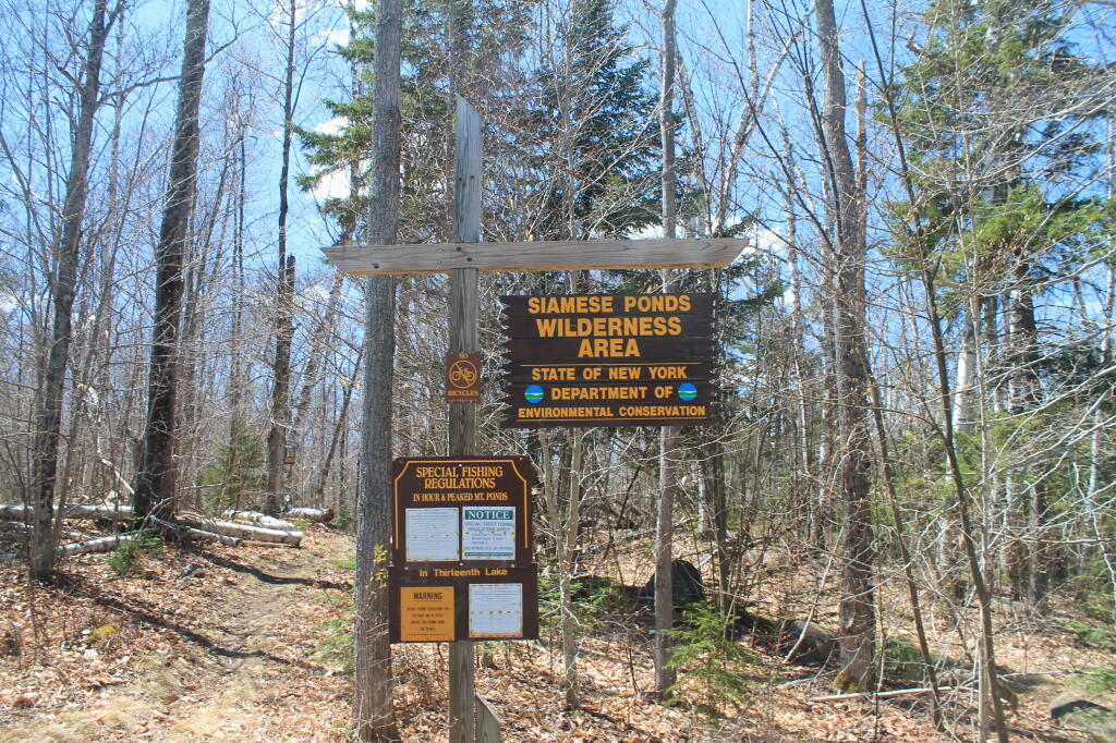 Photo: Siamese Pond Wilderness Boundary Photo: Siamese Pond Wilderness Boundary