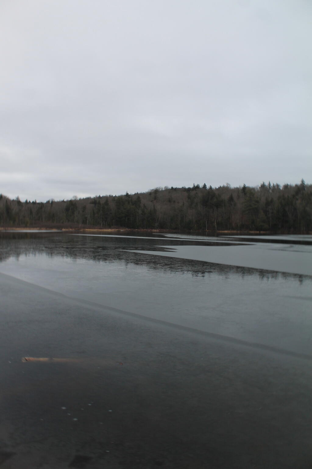 Photo: Ice Starting to Form on Huntley Pond Photo: Ice Starting to Form on Huntley Pond