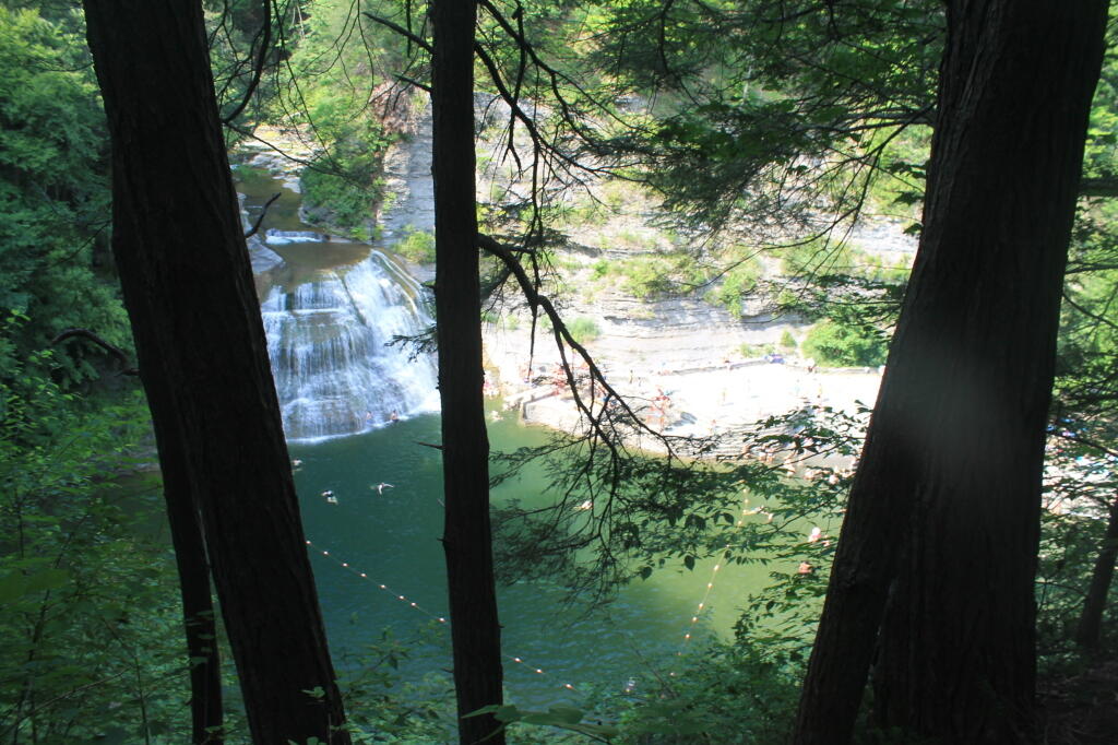Photo: Lower Falls Swimming Pool from the Rim Photo: Lower Falls Swimming Pool from the Rim