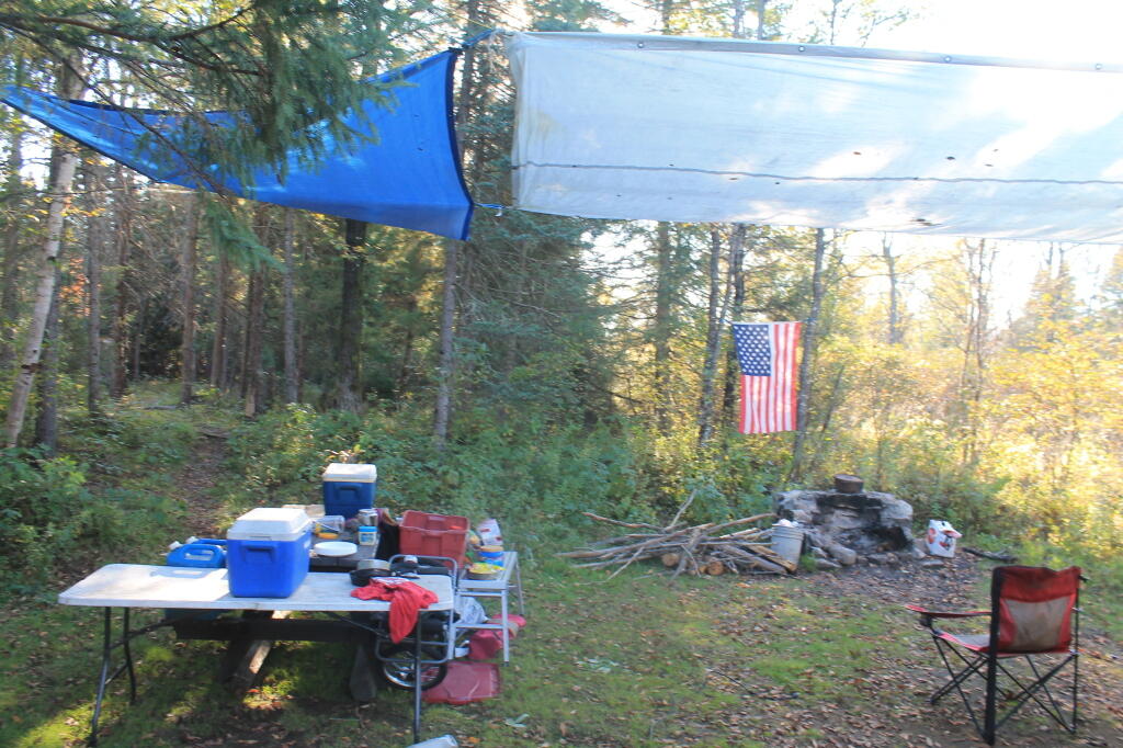 Photo: Camp with the Tarps Set Up Photo: Camp with the Tarps Set Up