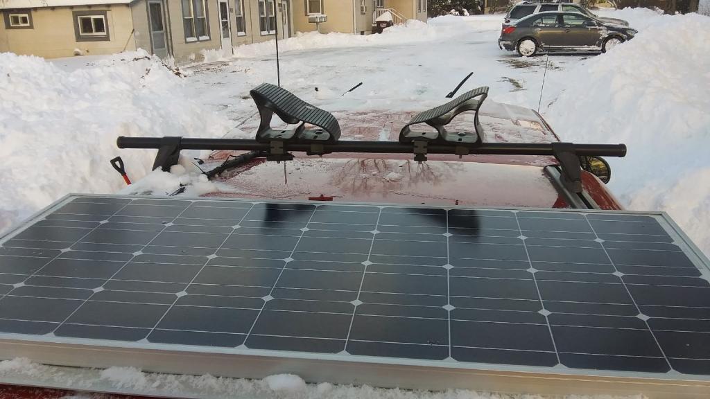 Photo: Covering the panel with a tarp lead to easy cleaning