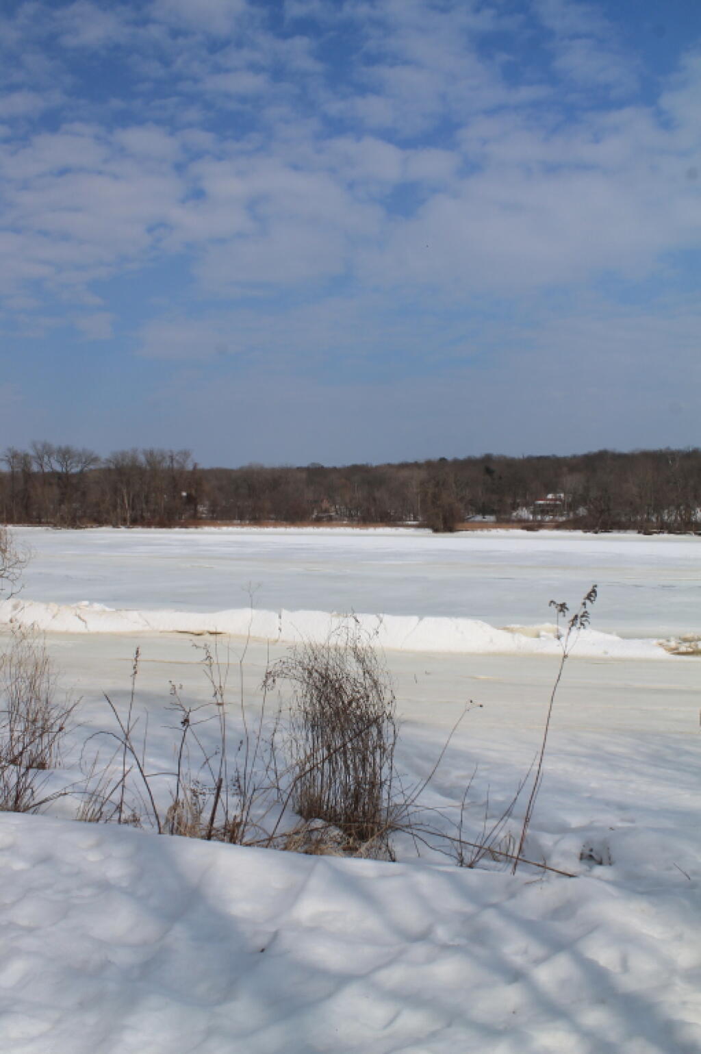 Photo: Ice Dam Along Shore of the River Photo: Ice Dam Along Shore of the River
