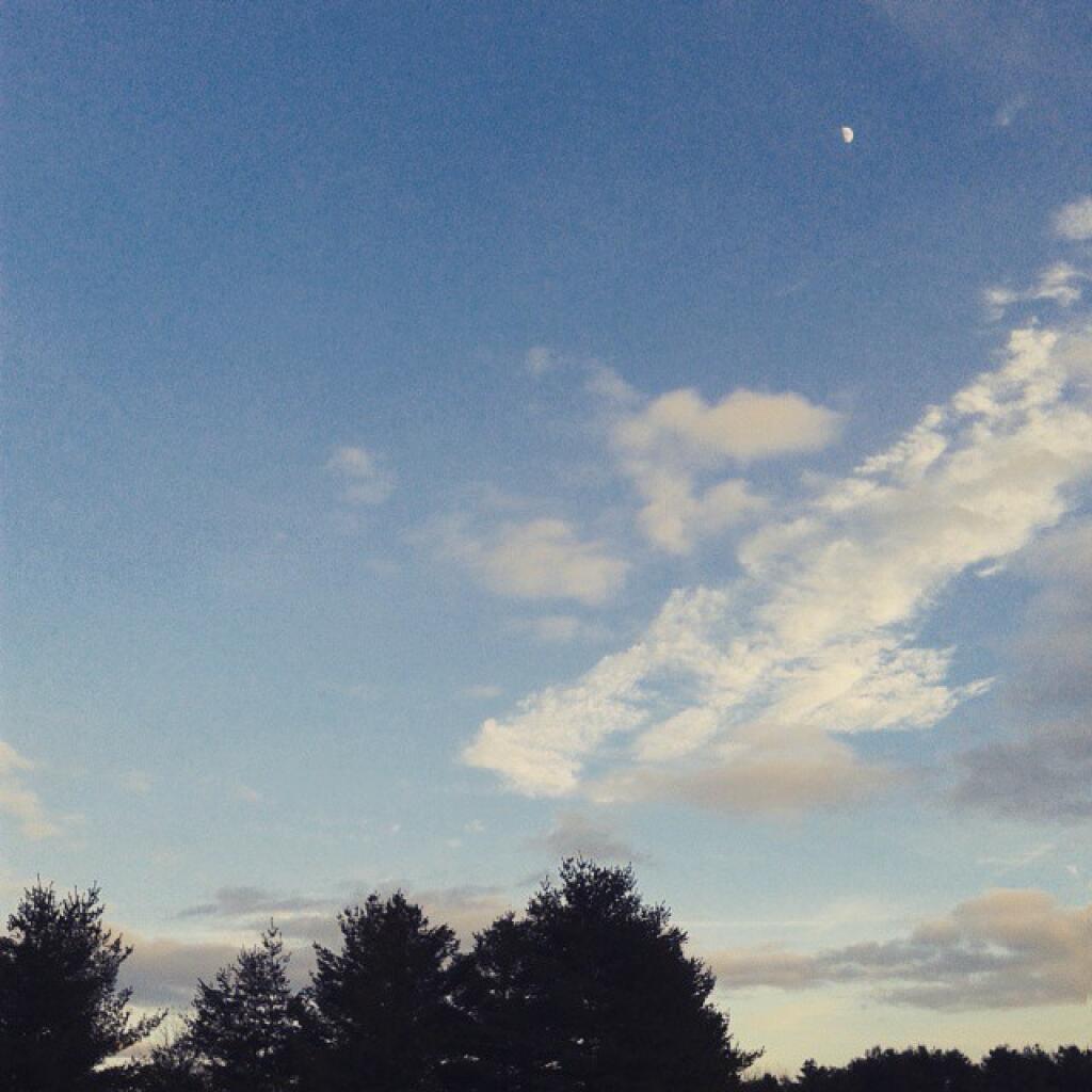 Photo: The moon and the sky Photo: The moon and the sky
