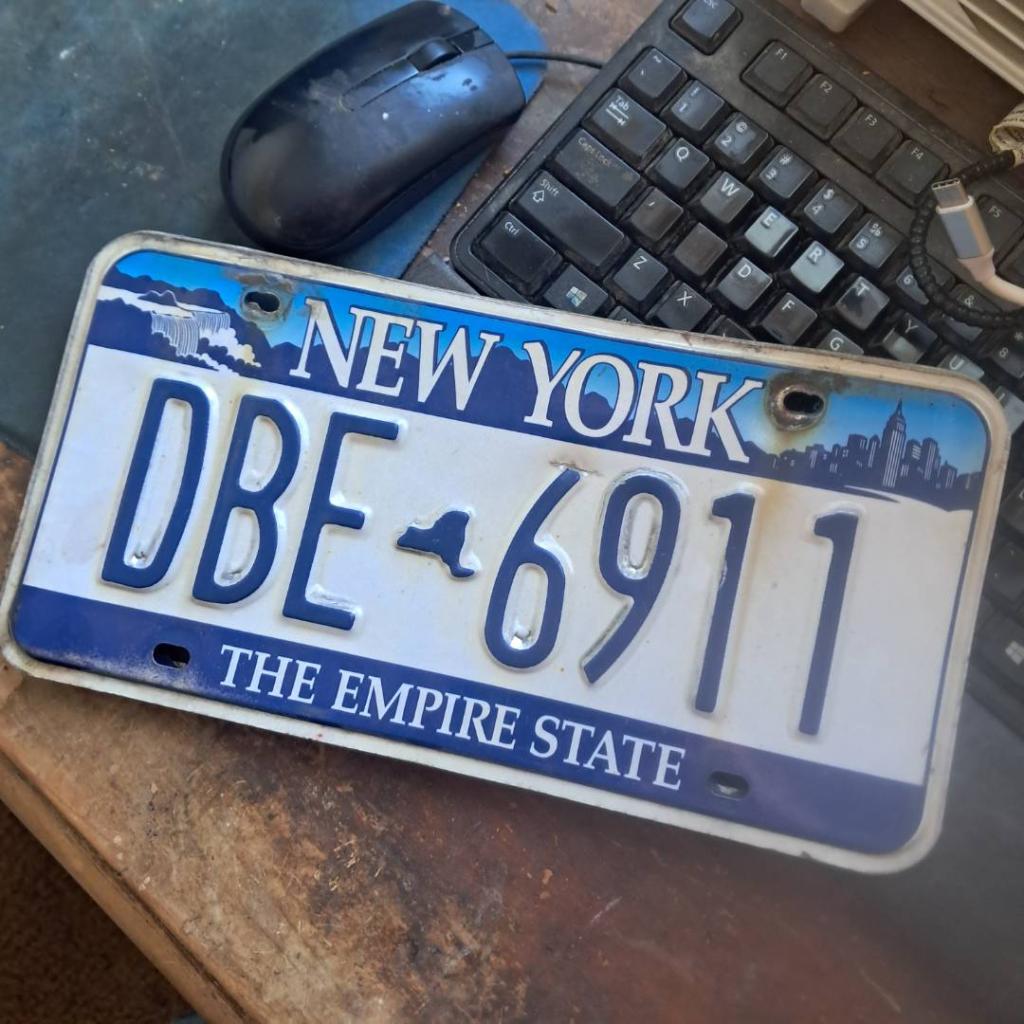 Photo: The license plates are off Big Red Photo: The license plates are off Big Red