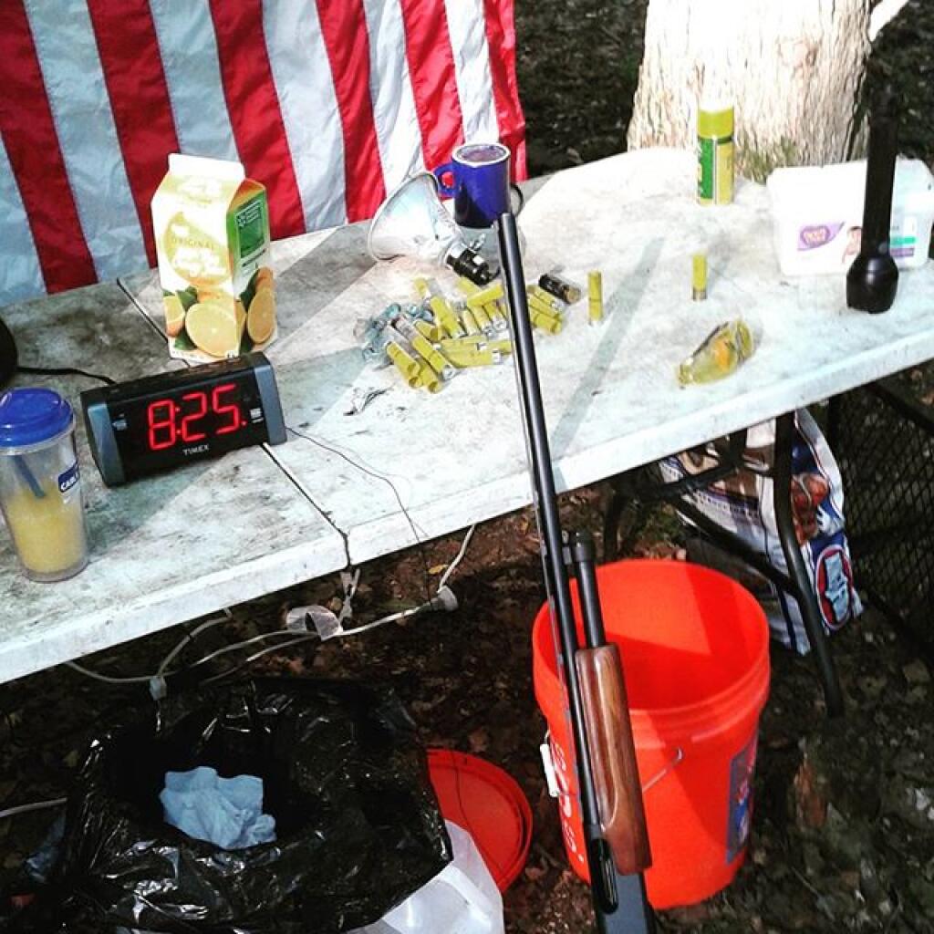 Photo: Orange juice goes well with shooting guns Photo: Orange juice goes well with shooting guns