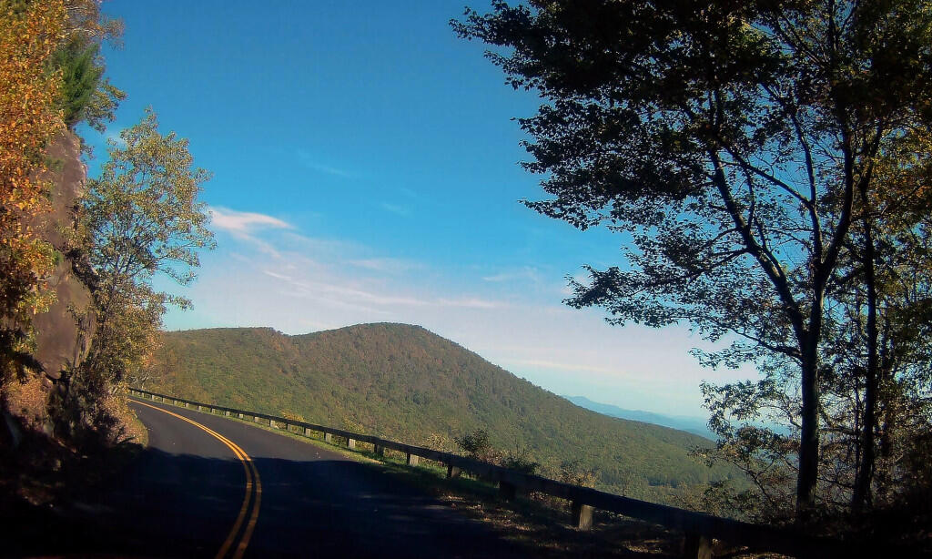 Photo: Descending Hill On Blue Ridge Parkway Photo: Descending Hill On Blue Ridge Parkway