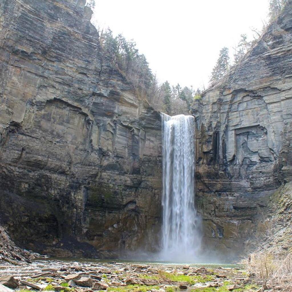 Photo: Water falls 215 ft over Taughannock Falls Photo: Water falls 215 ft over Taughannock Falls