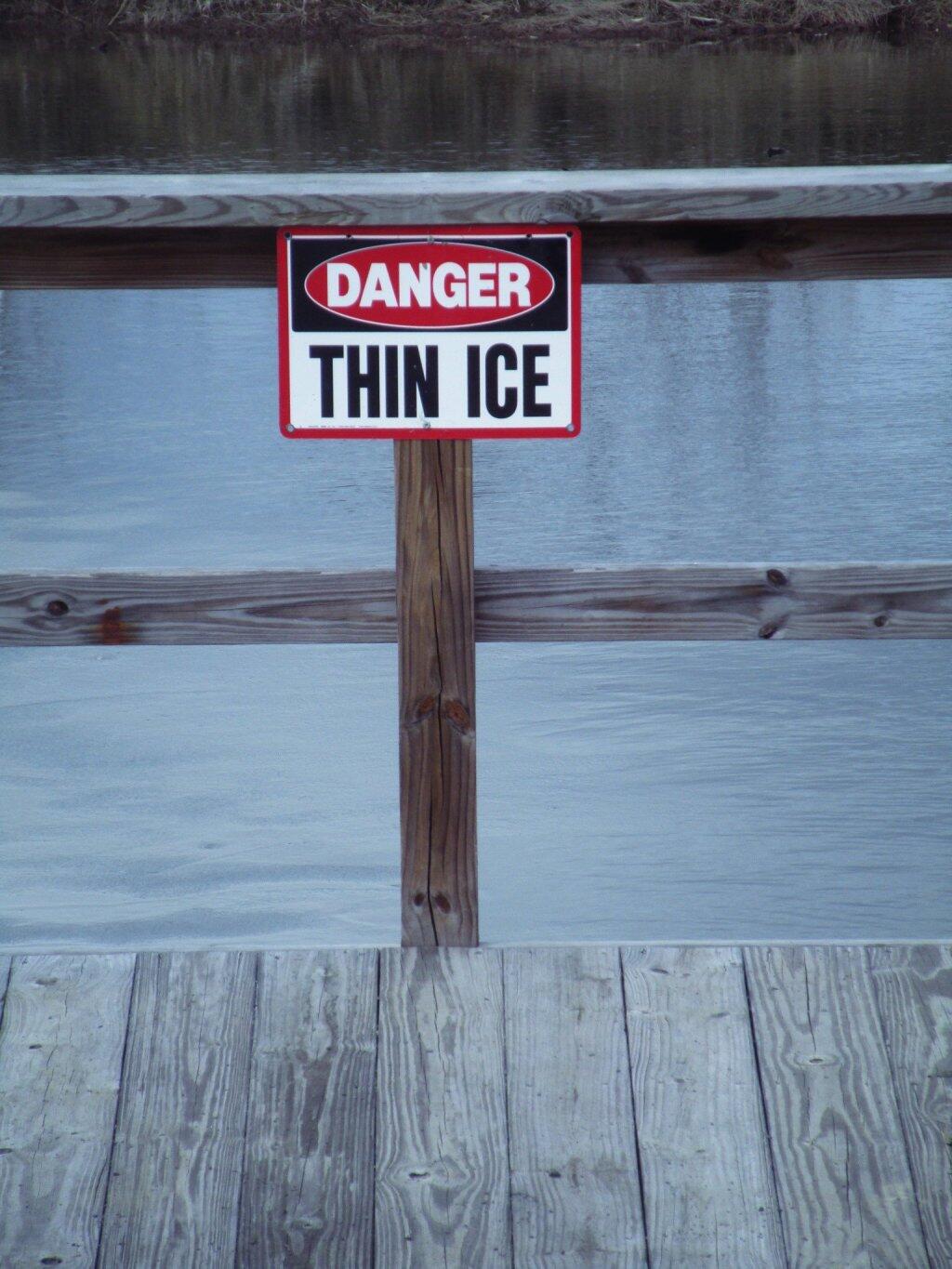 Photo: Very Thin Ice Photo: Very Thin Ice