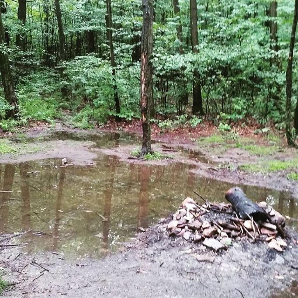 Photo: Moving to a less wet campsite Photo: Moving to a less wet campsite