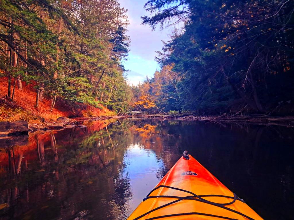 Photo: Paddling Along the Fish Creek Photo: Paddling Along the Fish Creek