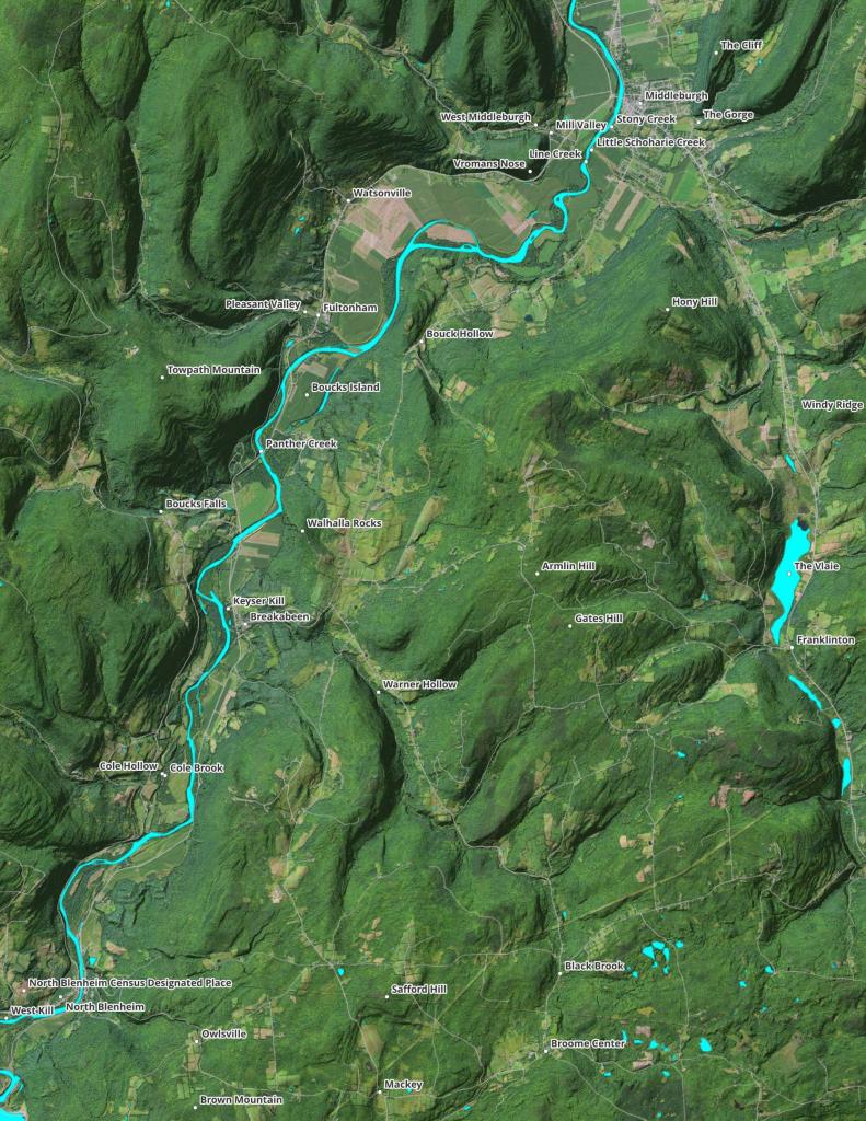 Terrain Map: Vromans Nose - Named Places from the Peak Terrain Map: Vromans Nose - Named Places from the Peak