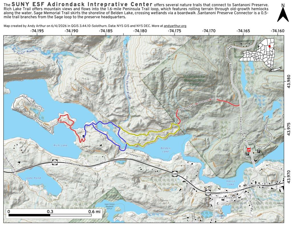 Map: Adirondack Intreprative Center - Santanoni Preserve Trails