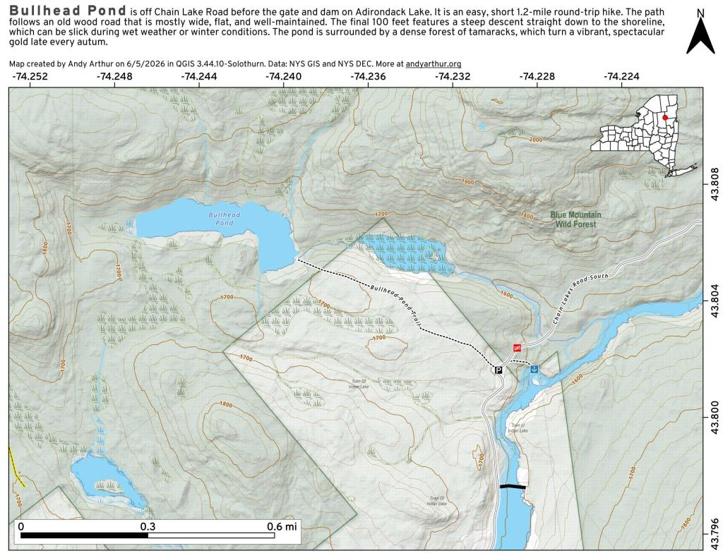 Map: Bullhead Pond Trail Map: Bullhead Pond Trail
