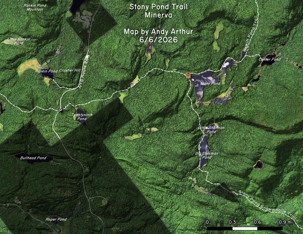 Thematic Map: Stoney Pond Trail in Minerva Thematic Map: Stoney Pond Trail in Minerva
