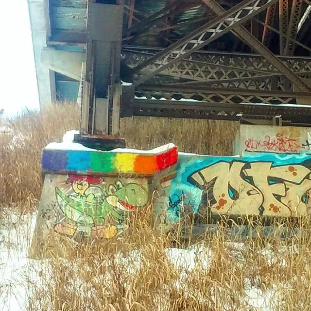 Photo: Colorful Thruway Bridge Photo: Colorful Thruway Bridge