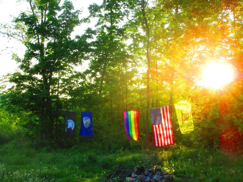 Photo: Flags At Camp
