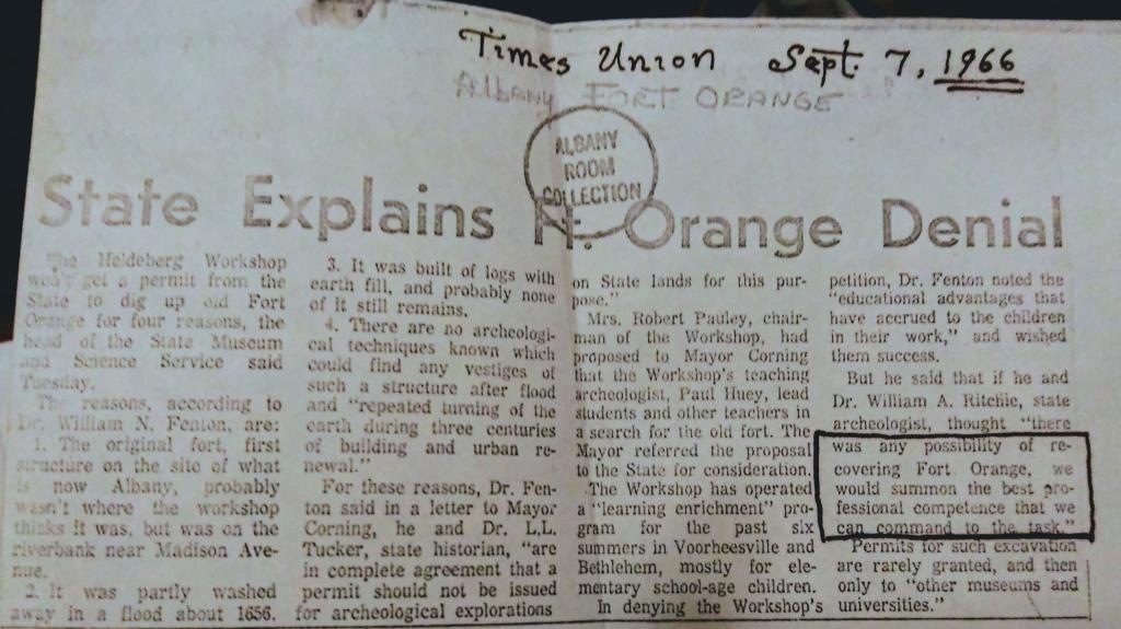 Photo: State explains Fort Orange Denial Photo: State explains Fort Orange Denial