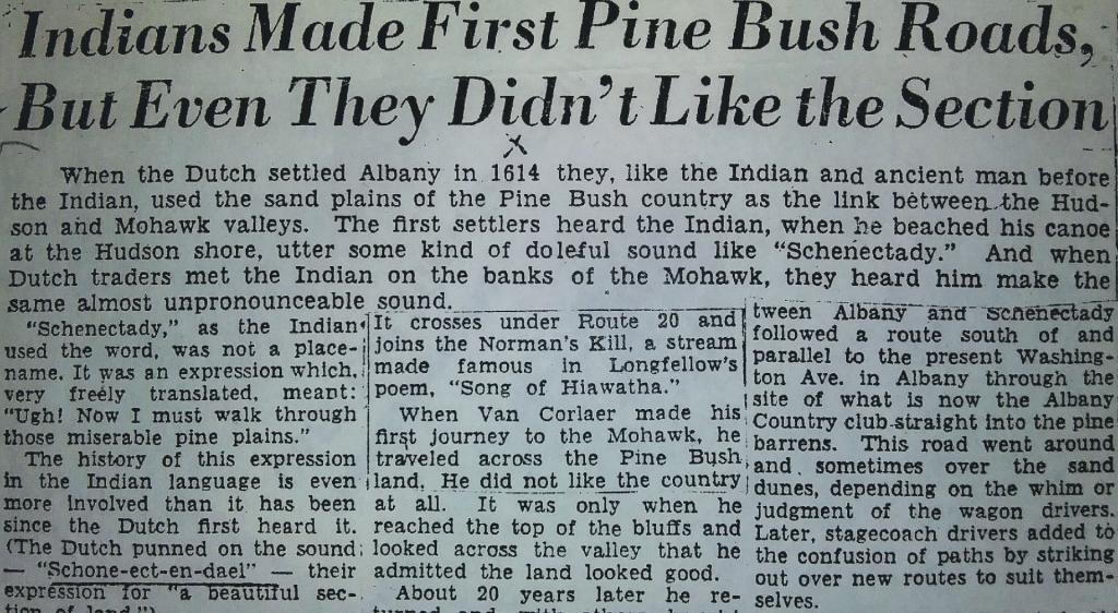 Photo: Even the Indians didn't like the Albany Pine Bush Photo: Even the Indians didn't like the Albany Pine Bush