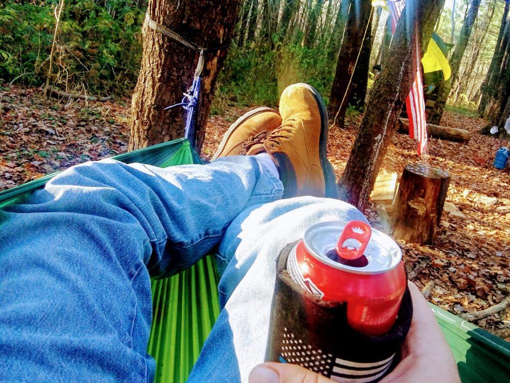 Photo: I can't believe that I'm laying in a hammock in a t-shirt in November Photo: I can't believe that I'm laying in a hammock in a t-shirt in November