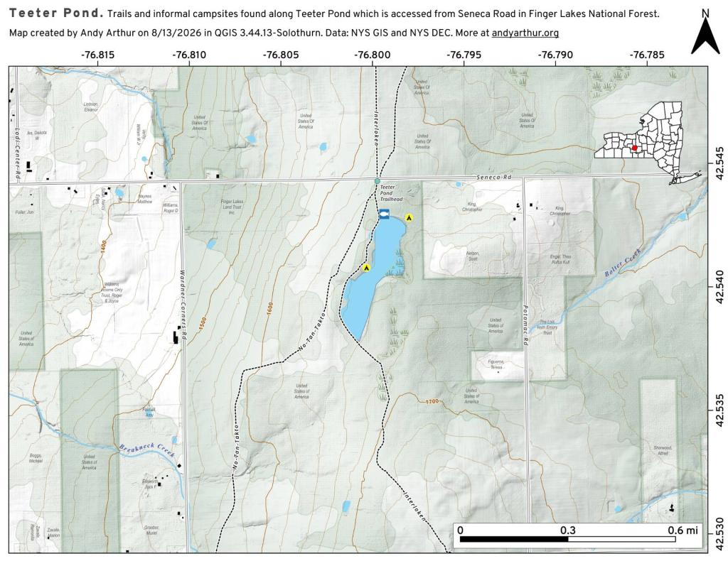 Map: Teeter Pond Map: Teeter Pond